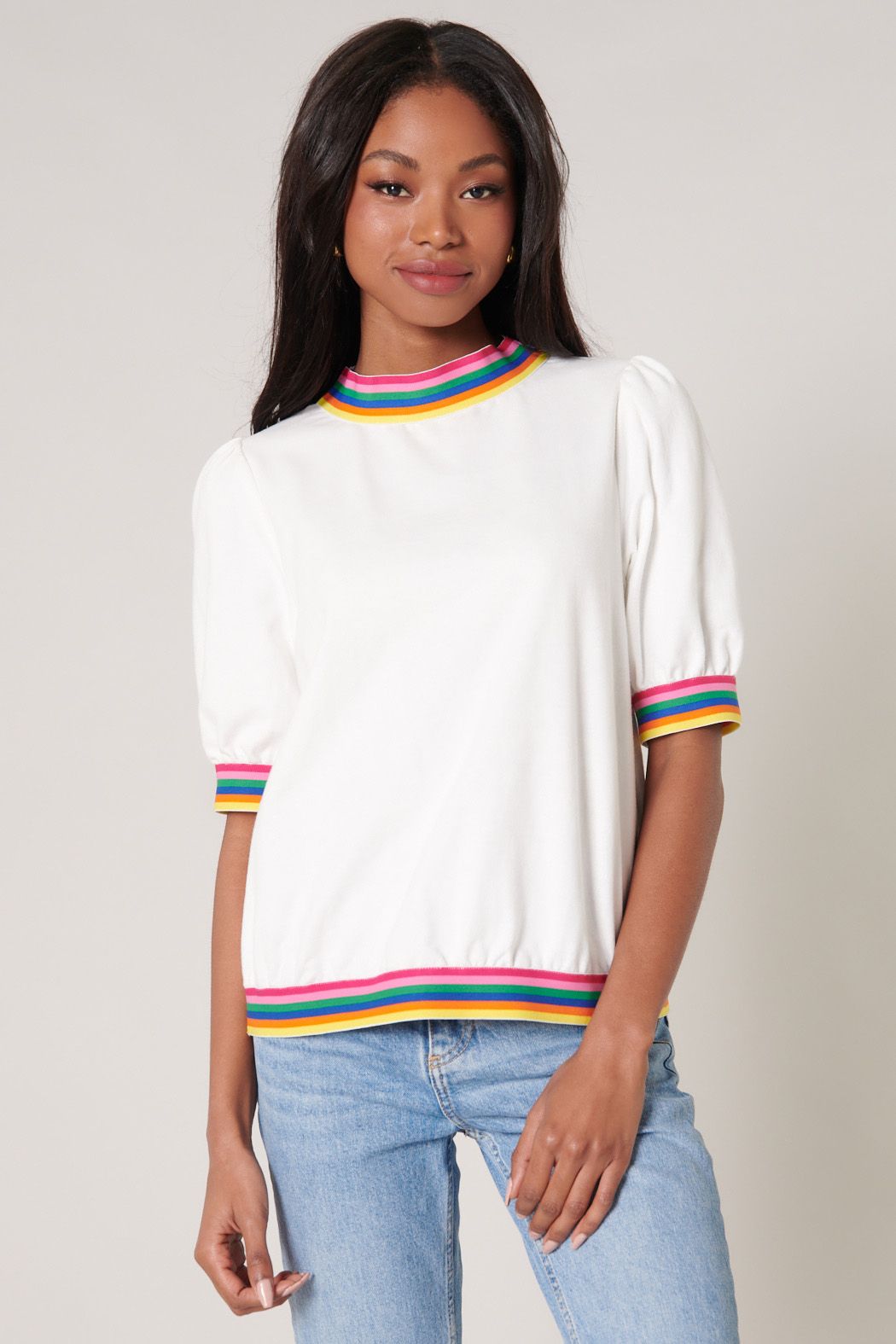 Rainbow Banded Top